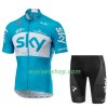 Fietskleding (Fietsshirt + Fietsbroek Kort) 2018 Team Sky N002